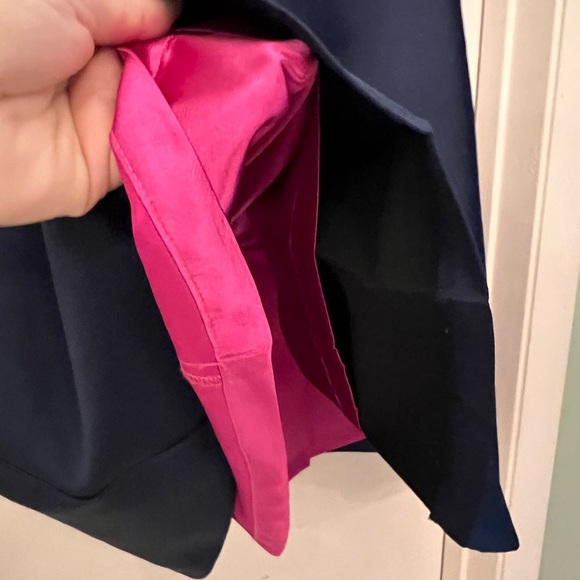 John Paul Ataker Elegant Navy Blue Sleeveless A-Line Cocktail Dress - Picture 4 of 16